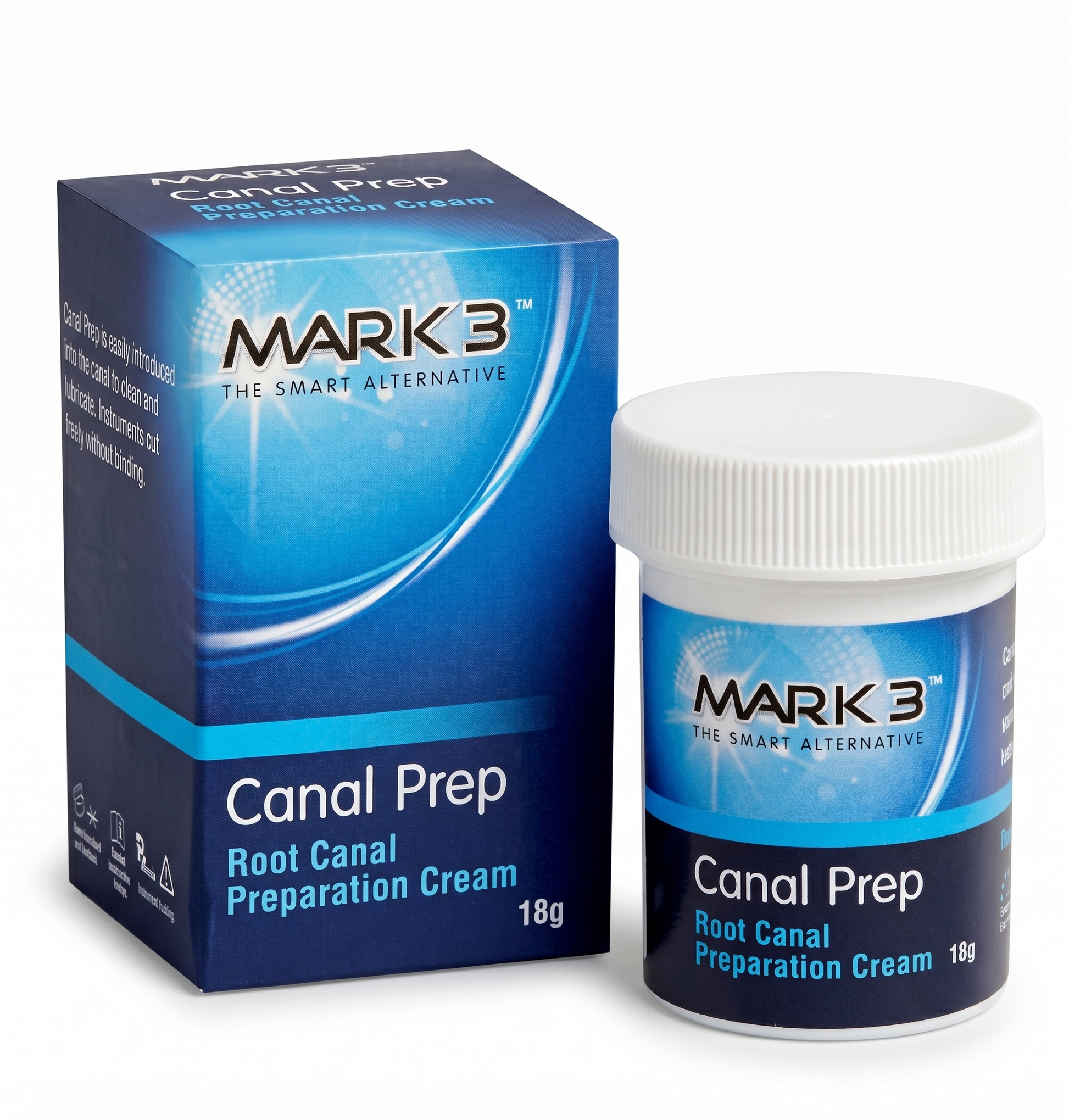 Mark 3 Canal Prep root canal preparation cream packaging on a white background