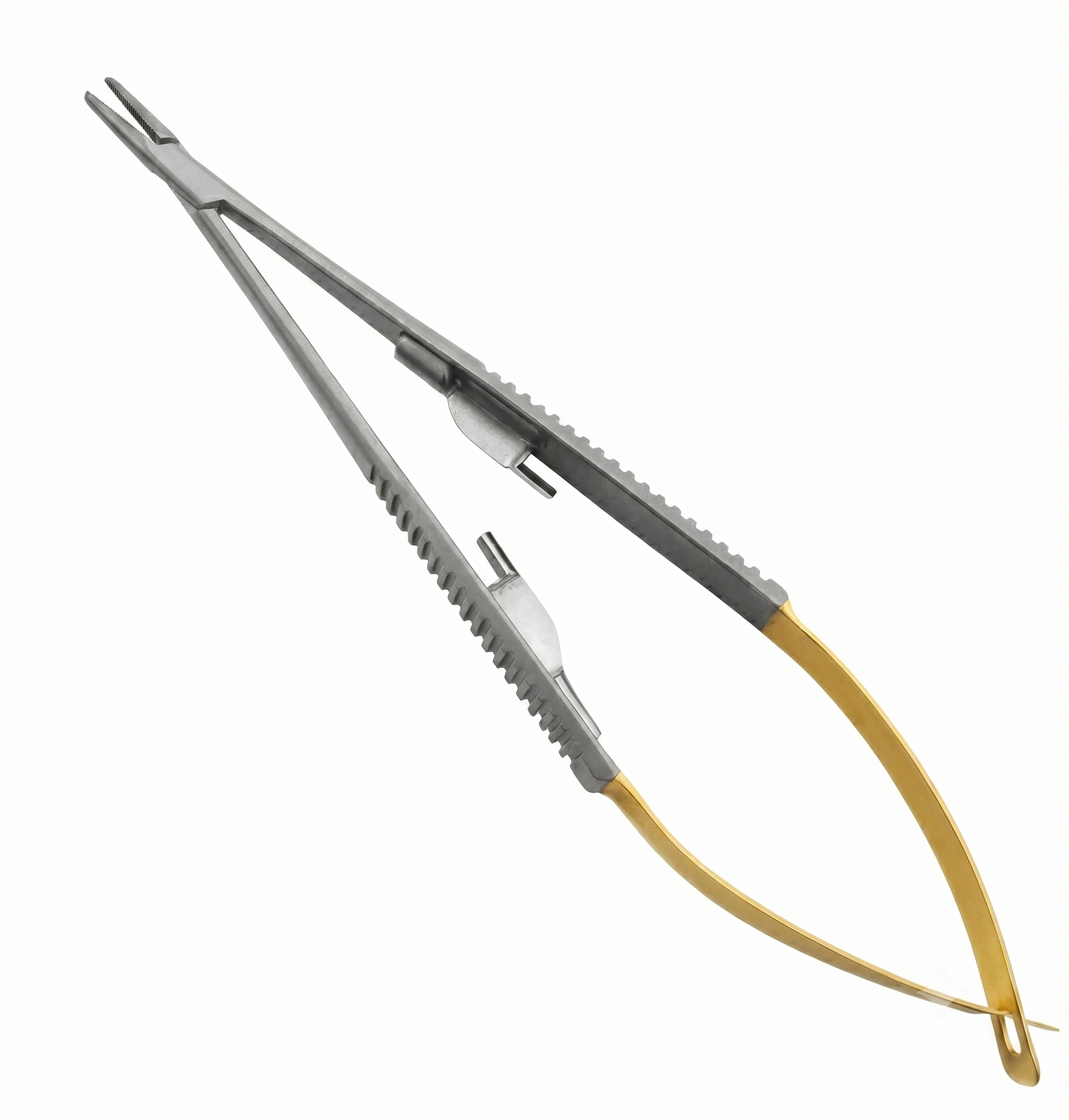 Bow with a yellow string on a white background