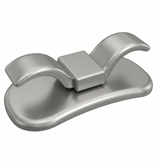 elleptical base lingual cleats  on a white background
