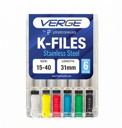Size 8-50mm Endodontic K-Files (Premium Stainless Steel)