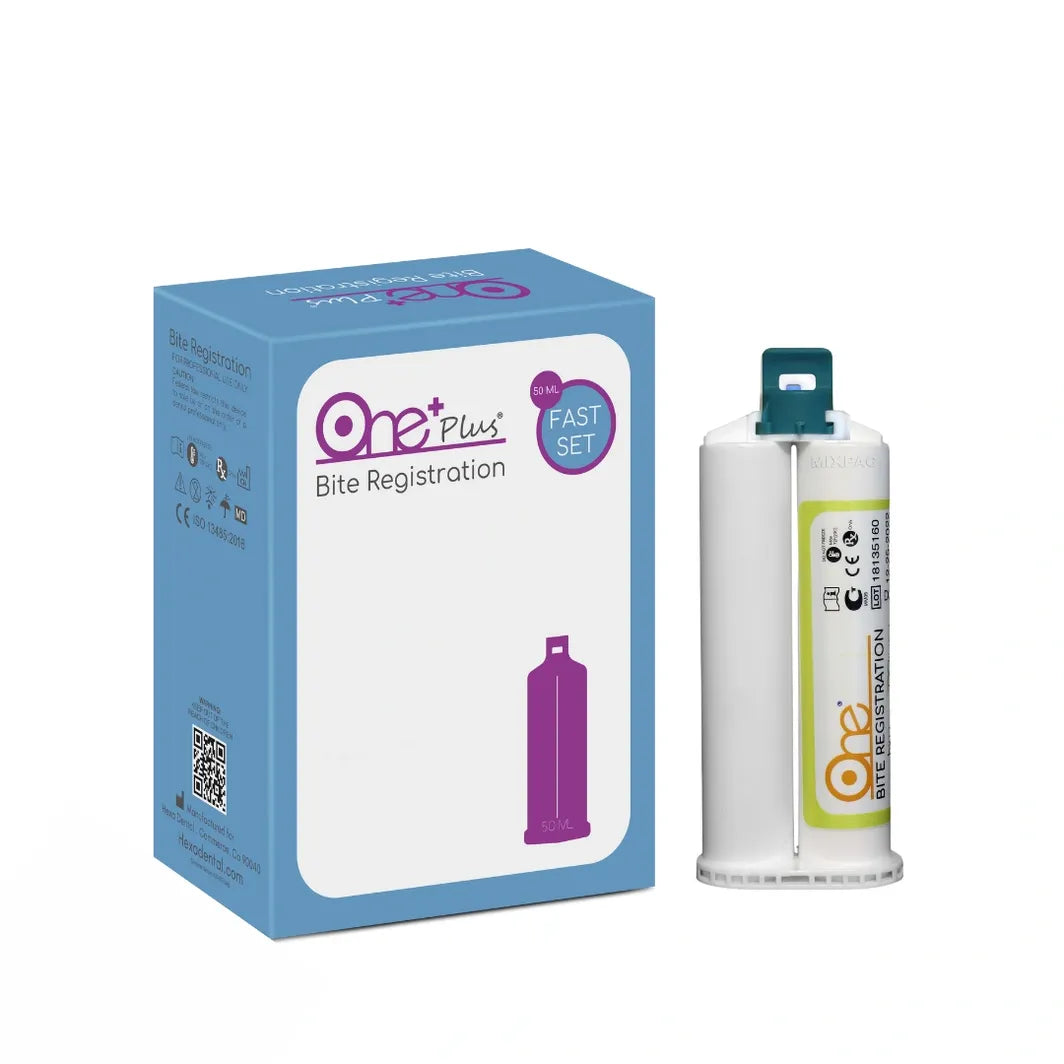 OnePlus bite registration device packaging and device on a white background