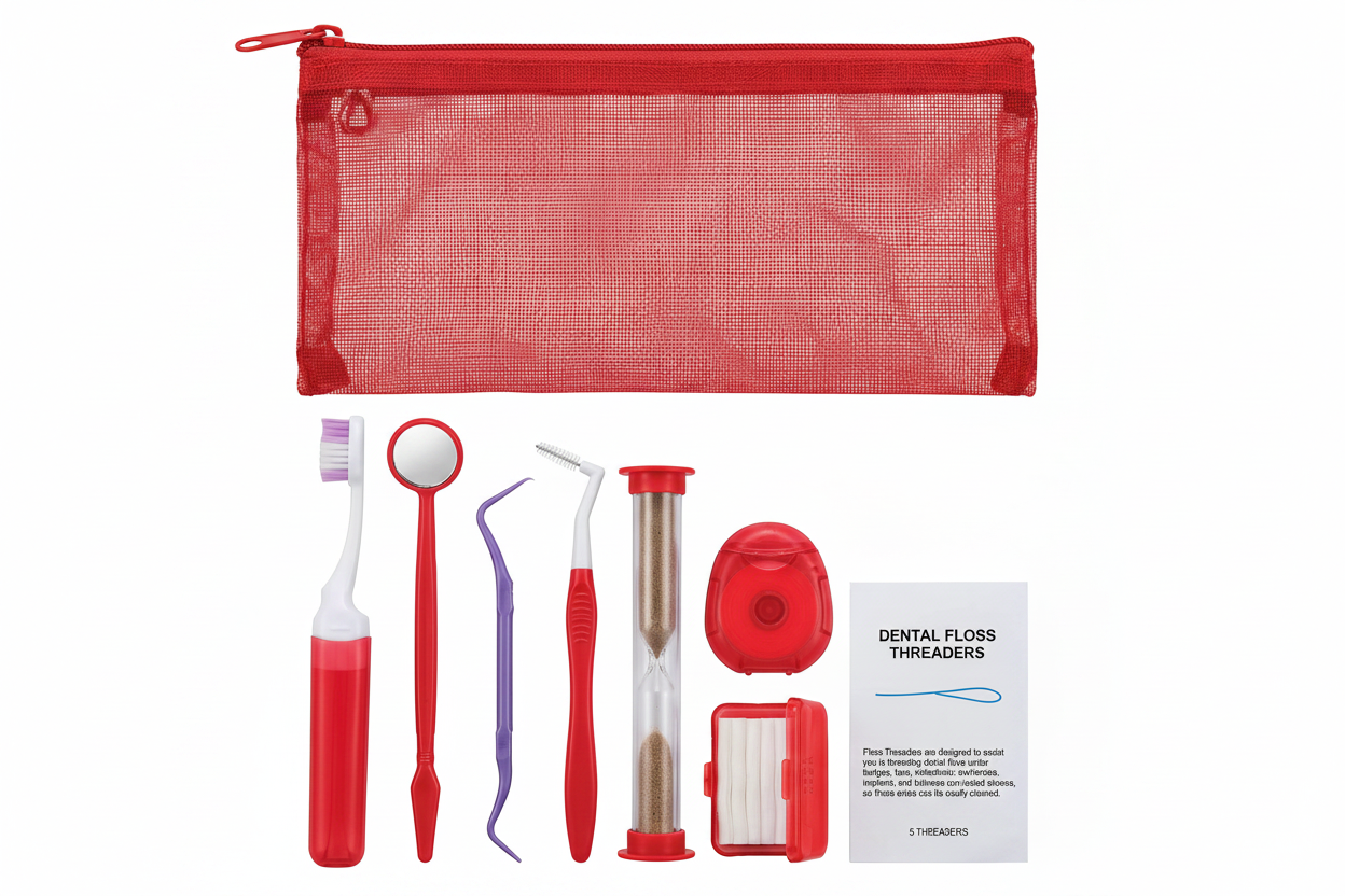 Orthodontic Care Kit with Mesh Bag