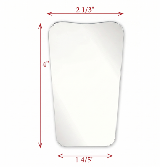 Rectangular mirror with dimensions labeled on a white background
