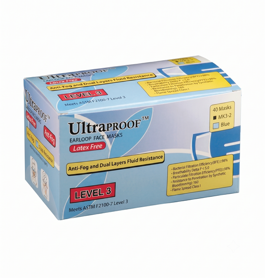 UltraProofEarloopFaceMasksAnti-FogLatexFreeLEVEL3_40